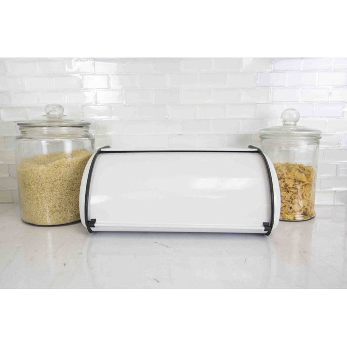 Prep & Savour Roll Top Lid Steel Bread Box & Reviews Wayfair